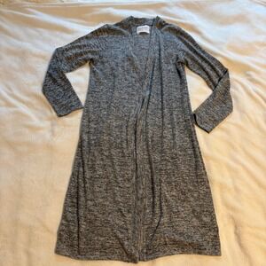Velvet by Graham & Spencer Anthropologie Grey Marl Longline Duster Cardigan XS